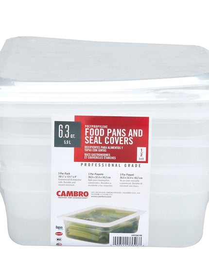 Khay Đựng Thực Phẩm Cambro 24PPSW3190 Cỡ 1/2 Sâu 10.2 cm