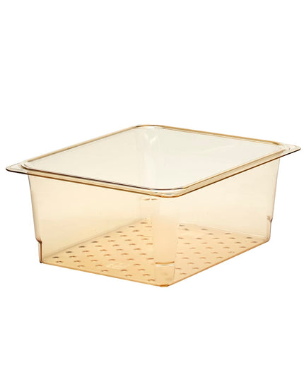 Cambro 25CLRHP150 Rổ Lọc H-Pan - Cỡ Nửa Khay, Sâu 12.7 cm, Màu Hổ Phách