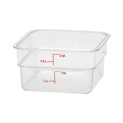 Hộp Đựng Thực Phẩm Vuông CamSquare® Cambro 2SFSCW135 1.9 lít - Polycarbonate, Trong Suốt