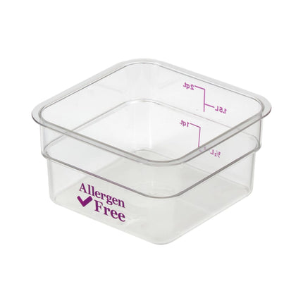 Hộp Đựng Thực Phẩm Vuông Cambro 2SFSCW441 1.9 lít - CamSquare®, Không Gây Dị Ứng, Polycarbonate, Trong Suốt