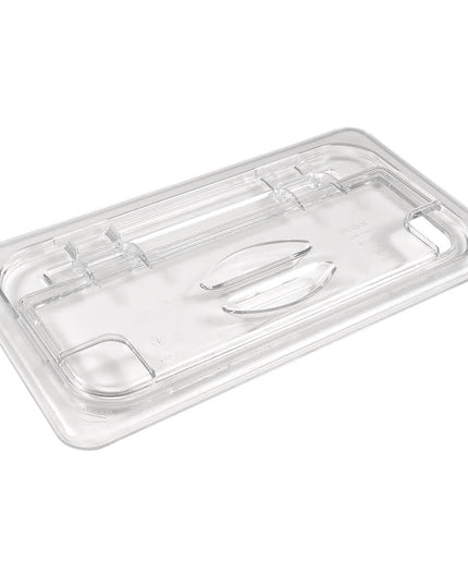 Cambro 30CWLN135 FlipLid Nắp Khay Thực Phẩm - Cỡ 1/3, Có Rãnh, Bản Lề, Trong Suốt