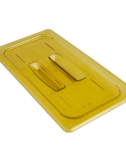 Cambro 30HPCH150 Nắp Khay Thực Phẩm H-Pan - Cỡ 1/3, Chống Dính, Phẳng Có Tay Cầm, Màu Hổ Phách
