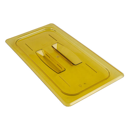 Cambro 30HPCH150 Nắp Khay Thực Phẩm H-Pan - Cỡ 1/3, Chống Dính, Phẳng Có Tay Cầm, Màu Hổ Phách