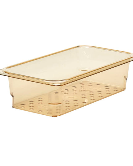 Cambro 33CLRHP150 Rổ Lọc H-Pan - Kích Thước 1/3, Sâu 7.6 cm, Màu Hổ Phách