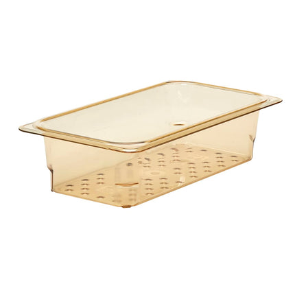 Cambro 33CLRHP150 Rổ Lọc H-Pan - Kích Thước 1/3, Sâu 7.6 cm, Màu Hổ Phách