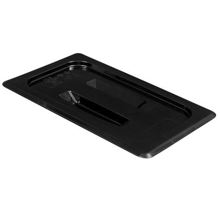 Cambro 40CWCH110 Camwear Nắp Khay Đựng Thực Phẩm - Cỡ 1/4, Phẳng Tay Cầm, Đen
