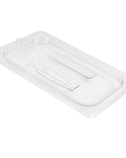 Cambro 40CWCH135 Camwear Nắp Khay Đựng Thức Ăn - Cỡ 1/4, Phẳng Có Tay Cầm, Trong Suốt