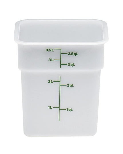 Hộp Đựng Thực Phẩm Vuông Cambro 4SFSP148 3.8 lít - CamSquare®, Trắng Tự Nhiên
