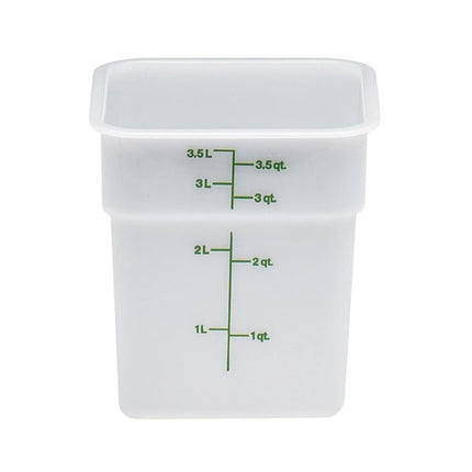 Hộp Đựng Thực Phẩm Vuông Cambro 4SFSP148 3.8 lít - CamSquare®, Trắng Tự Nhiên