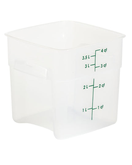 Hộp Đựng Thực Phẩm Vuông FreshPro Cambro 4SFSPROPP190 Dung Tích 3.8 l - CamSquare®, Polypropylene, Trong Mờ