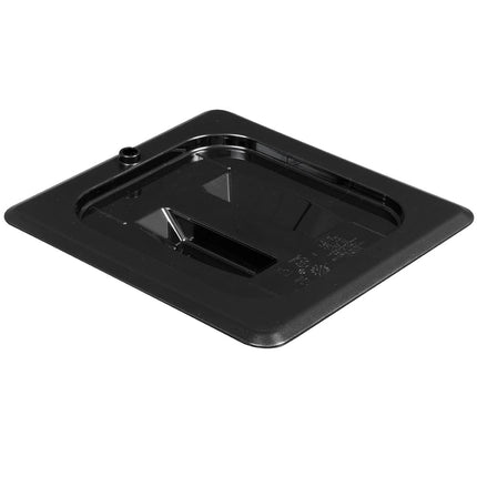 Nắp Khay Thực Phẩm Camwear Cambro 60CWCH110 - Cỡ 1/6, Phẳng Có Tay Cầm, Màu Đen