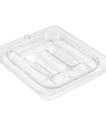 Cambro 60CWCH135 Camwear® Nắp Khay Thực Phẩm Cỡ 1/6 Có Tay Cầm, Polycarbonate, Trong Suốt