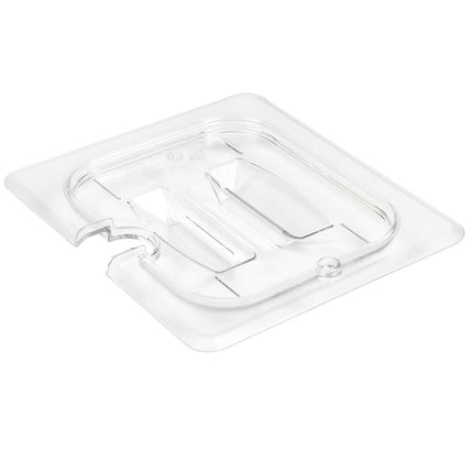 Cambro 60CWCHN135 Camwear Nắp Khay Đựng Thực Phẩm - Cỡ 1/6, Có Rãnh Tay Cầm, Trong Suốt