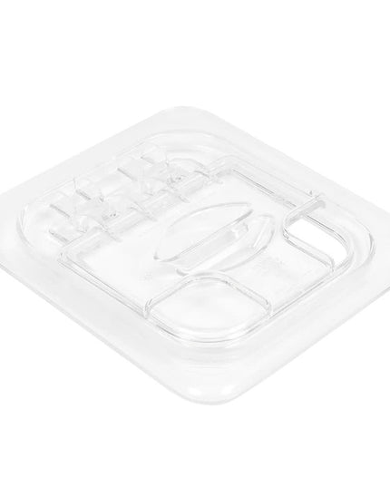 Nắp Khay Thực Phẩm FlipLid Cambro 60CWLN135 - Kích Thước 1/6, Có Rãnh, Bản Lề, Trong Suốt