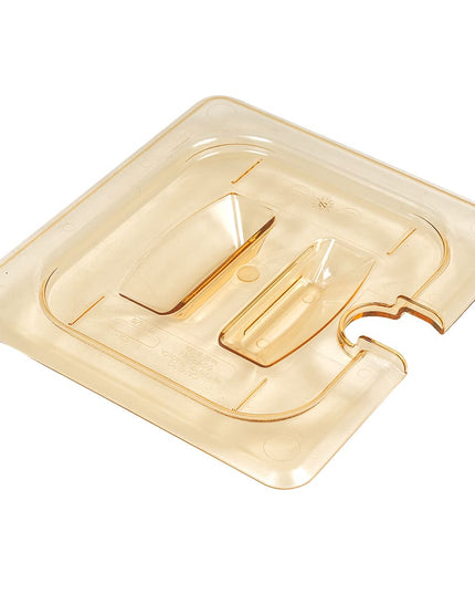 Cambro 60HPCHN150 Nắp Khay Thực Phẩm H-Pan - Cỡ 1/6, Chống Dính, Có Rãnh Tay Cầm, Màu Hổ Phách