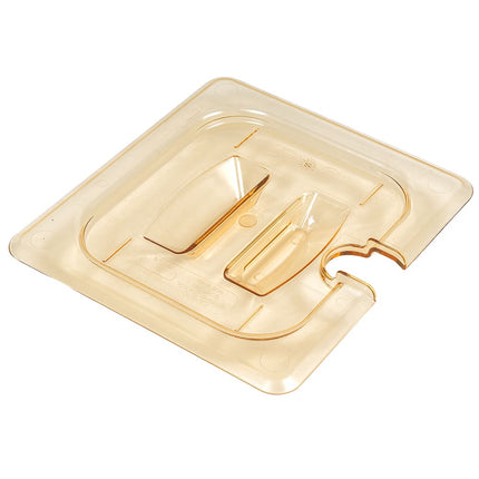 Cambro 60HPCHN150 Nắp Khay Thực Phẩm H-Pan - Cỡ 1/6, Chống Dính, Có Rãnh Tay Cầm, Màu Hổ Phách