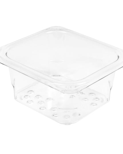 Rổ Lọc Camwear Cambro 63CLRCW135 - Kích Thước 1/6, Sâu 7.6 cm, Trong Suốt