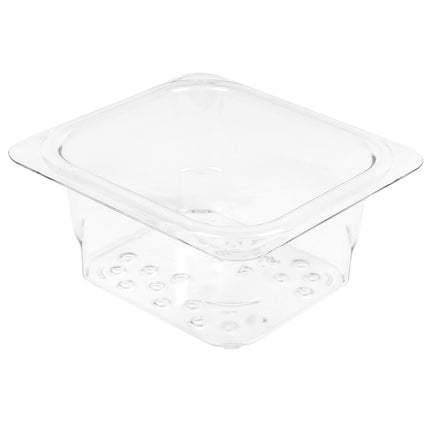 Rổ Lọc Camwear Cambro 63CLRCW135 - Kích Thước 1/6, Sâu 7.6 cm, Trong Suốt