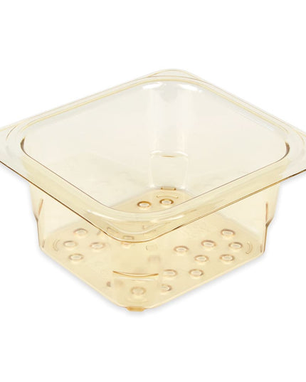 Cambro 63CLRHP150 Rổ Lọc H-Pan - Kích Thước 1/6, Sâu 7.6 cm, Màu Hổ Phách