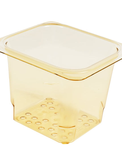 Cambro 65CLRHP150 Rổ Lọc H-Pan - Kích Thước 1/6, Sâu 12.7 cm, Màu Hổ Phách