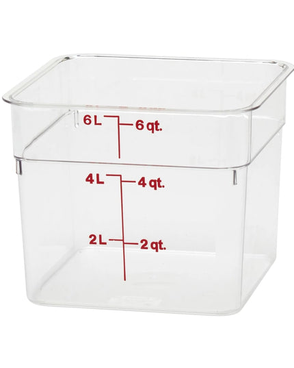 Cambro 6SFSCW135 Hộp Đựng Thực Phẩm Vuông 5.7 lít - CamSquare®, Polycarbonate, Trong Suốt