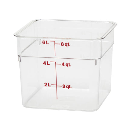 Cambro 6SFSCW135 Hộp Đựng Thực Phẩm Vuông 5.7 lít - CamSquare®, Polycarbonate, Trong Suốt