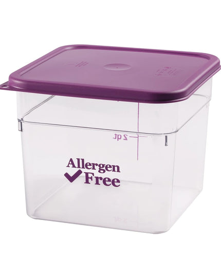 Cambro 6SFSCW441 Hộp Đựng Thực Phẩm Vuông 5.7 lít - CamSquare®, Không Gây Dị Ứng, Polycarbonate, Trong Suốt