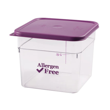 Cambro 6SFSCW441 Hộp Đựng Thực Phẩm Vuông 5.7 lít - CamSquare®, Không Gây Dị Ứng, Polycarbonate, Trong Suốt