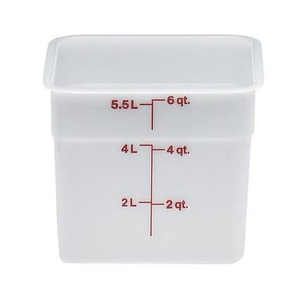 Cambro 6SFSP148 Hộp Đựng Thực Phẩm Vuông 5.7 lít - CamSquare®, Trắng Tự Nhiên