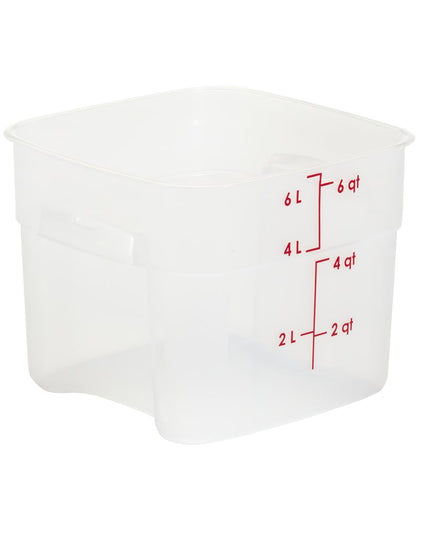 Hộp Đựng Thực Phẩm Vuông FreshPro Cambro 6SFSPROPP190 5.7 lít - CamSquare®, Polypropylene, Trong Mờ