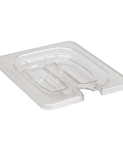 Cambro 80CWCHN135 Camwear® Nắp Khay Thực Phẩm Cỡ 1/8 Có Rãnh Tay Cầm - Polycarbonate, Trong Suốt