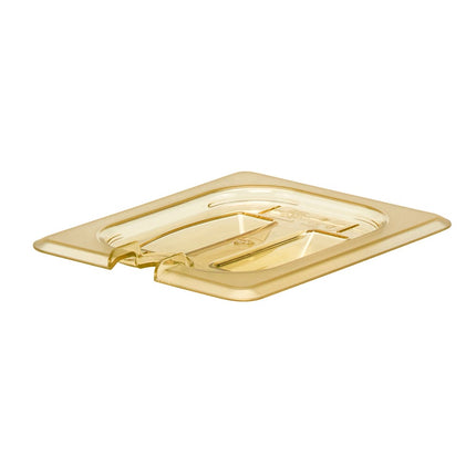 Cambro 80HPCHN150 H-Pan™ Nắp Khay Thực Phẩm Cỡ 1/8 Có Rãnh Tay Cầm, Màu Hổ Phách
