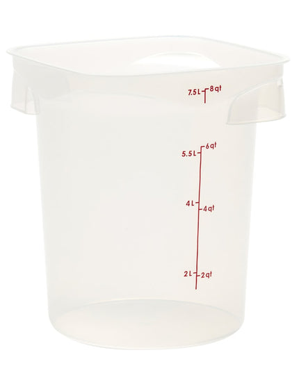 Cambro 8RFSPROPP190 Hộp Đựng Thực Phẩm Tròn CamRound® FreshPro 7.6 lít - Polypropylene, Trong Mờ
