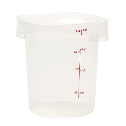 Cambro 8RFSPROPP190 Hộp Đựng Thực Phẩm Tròn CamRound® FreshPro 7.6 lít - Polypropylene, Trong Mờ