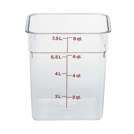 Cambro 8SFSCW135 Hộp Đựng Thực Phẩm Vuông CamSquare® 7.6 lít - Polycarbonate, Trong Suốt
