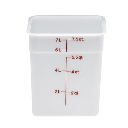 Cambro 8SFSP148 Hộp Đựng Thực Phẩm Vuông 7.6 lít - CamSquare®, Trắng Tự Nhiên