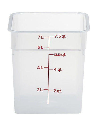 Hộp Đựng Thực Phẩm Vuông Cambro 8SFSPP190 7.6 lít - CamSquare®, Trong Mờ
