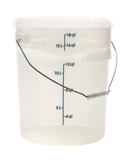 Thùng Đựng Thực Phẩm Cambro PWB18PROPP190 17 lít. CamRound® FreshPro Quai Xách - Polypropylene, Trong Mờ