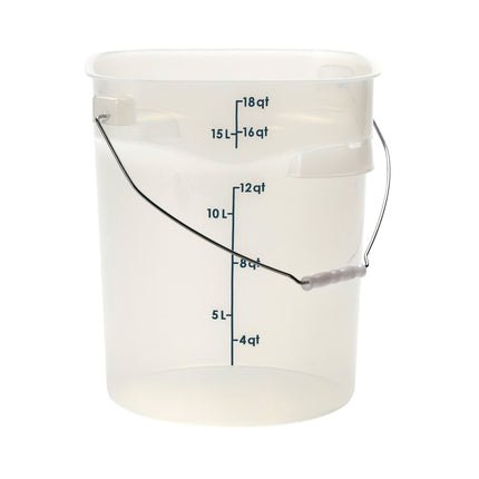 Thùng Đựng Thực Phẩm Cambro PWB18PROPP190 17 lít. CamRound® FreshPro Quai Xách - Polypropylene, Trong Mờ
