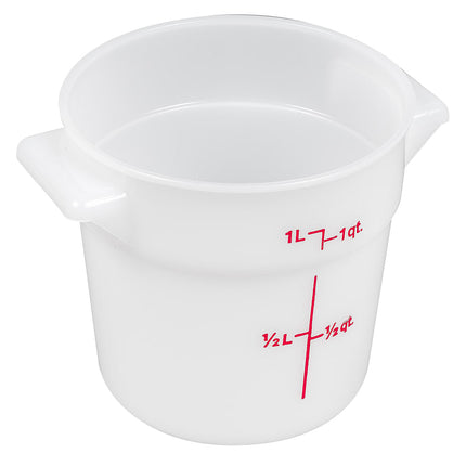 Hộp Đựng Thực Phẩm Tròn Cambro RFS1148 0.9 lít - Trắng Tự Nhiên
