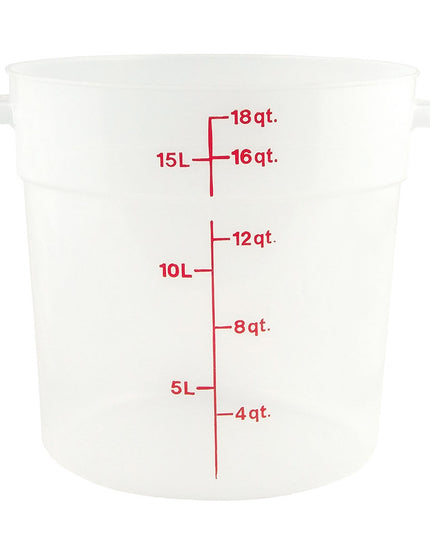 Hộp Đựng Thực Phẩm Tròn Cambro RFS18PP190 17 lít - Trong Mờ