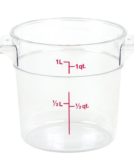 Hộp Đựng Thực Phẩm Tròn Camwear Cambro RFSCW1135 0.9 lít - Trong Suốt