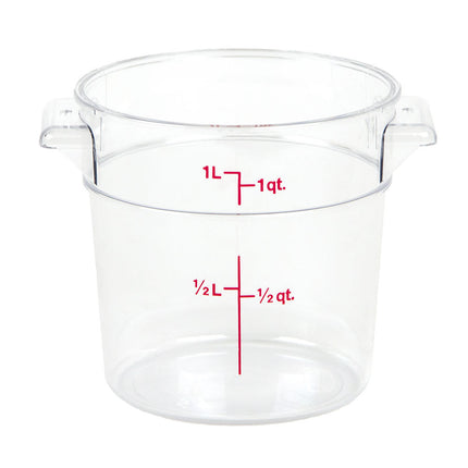 Hộp Đựng Thực Phẩm Tròn Camwear Cambro RFSCW1135 0.9 lít - Trong Suốt