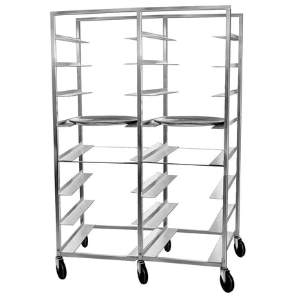 Xe giá khay nhôm oval đôi Channel AXD-OT-8D 16 khay - Đã lắp ráp