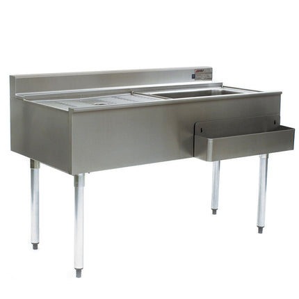 Trạm pha chế dưới quầy bar Eagle Group CWS5-18R-7 152 cm với khay đá bên phải, khay thoát nước và tấm làm lạnh