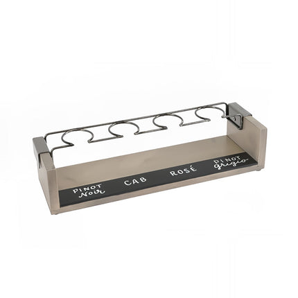 Khay Nếm Rượu Vang Công Nghiệp Cal-Mil 22010-110 4 Ngăn Kèm Bảng Phấn 34.3 x 10.2 x 7.6 cm Gỗ Thông/Vòng Dây Kẽm