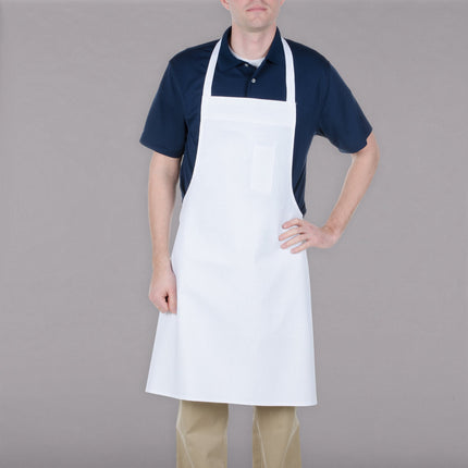 Tạp dề yếm vải poly-cotton tiết kiệm có thể tùy chỉnh Chef Revival trắng, 1 túi