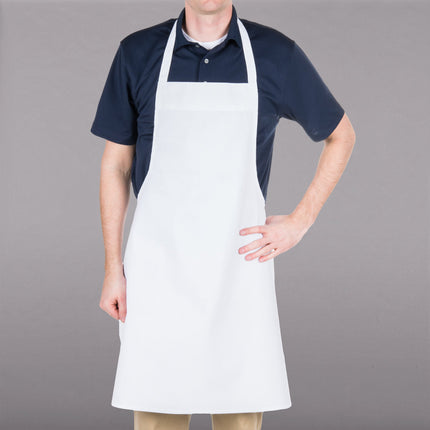Tạp dề yếm dài vải poly-cotton tiết kiệm có thể tùy chỉnh Chef Revival trắng