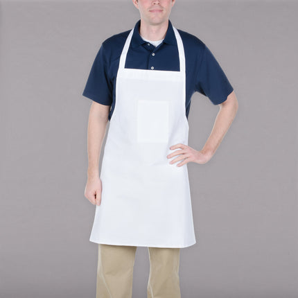 Tạp dề yếm bản rộng vải poly-cotton có thể tùy chỉnh Chef Revival trắng, 1 túi