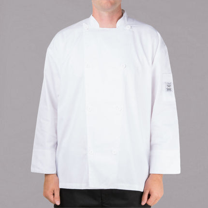 Áo bếp tay dài unisex Chef Revival Silver J200 trắng lưng lưới, tùy chỉnh - 2XL